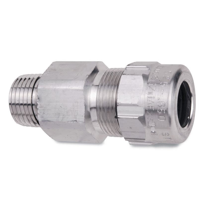 T&B Fittings Star Teck ST050-466 Teck Cable Fitting, 1/2 in Trade, 0.825 to 0.985 in Cable Openings, Aluminum